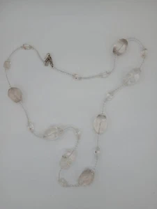 LONG ROCK CRYSTAL NECKLACE ROUND AND OVAL CUT - HIGH JEWELRY JEWELRY - Picture 1 of 4