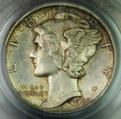 1920-D Mercury Silver Dime, PCGS MS-62 FB Full Bands - Image 1 of 4