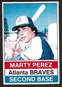 1976 HOSTESS #65 Marty Perez ATLANTA BRAVES EX-MINT+ A - Picture 1 of 2
