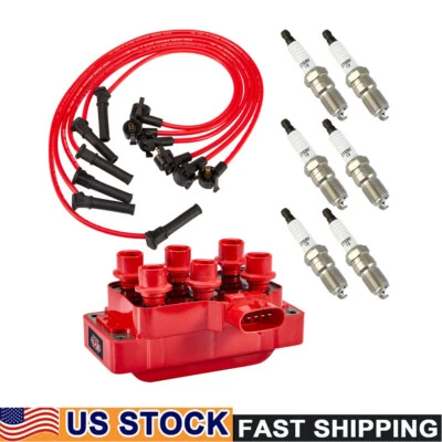For 1990-2011 Ford Ranger V6 3.0L 4.0L Ignition Coil and Spark Plug and Wire Kit - Image 1 of 4