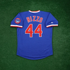 Anthony Rizzo 1989 Chicago Cubs Royal Blue Cooperstown Men's Away Jersey - Picture 1 of 8