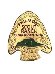 Vintage PHILMONT SCOUT RANCH Pfadfinder Pfeilspitze Metall HALSTUCH DIA NM BSA - Bild 1 von 3