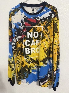 Blackjack Herren T-Shirt Gr. XL No Cap Bro Langarm Grafik - Bild 1 von 6