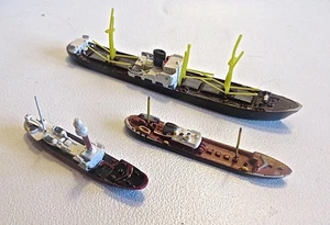 3 1950's Hasna Waterline Ships Including #29 Borkumriff Light House Ship 1/1250 - Picture 1 of 7