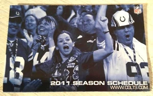 INDIANAPOLIS COLTS 2011 POCKET SCHEDULE - MINT! - Picture 1 of 1
