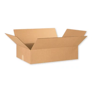 10 Boxes 28x28x8" Flat Corrugated Shipping Boxes ECT-32 Brown Packing Cartons - Picture 1 of 6