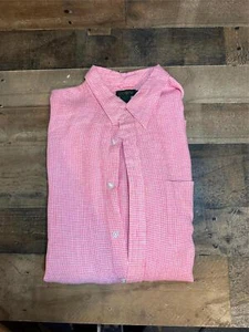 J. Crew Men's Performance Long Sleeve Dress Shirt Casual Comfort Size Large Pink - Picture 1 of 4