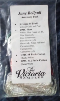 The Victoria Sampler June Bell pull Accessory Thread Pack - Image 1 of 2