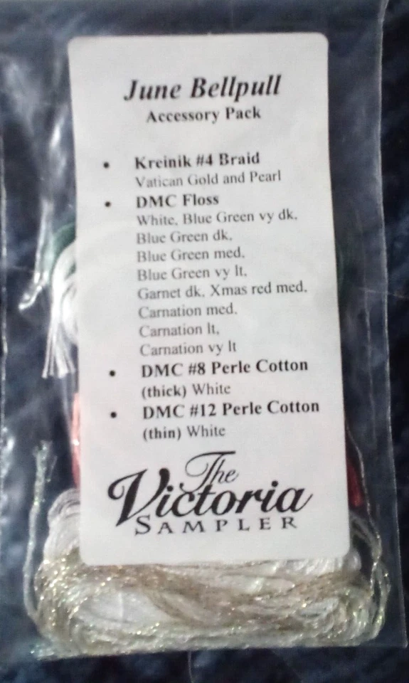The Victoria Sampler June Bell pull Accessory Thread Pack - Image 1 of 2