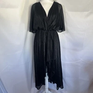The Kooples Paris High Low Dress with Wrap Draping with Metallic Details Size 1 - Picture 1 of 11
