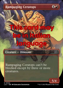 MTG 2x RAMPAGING CERATOPS 322 EXC - TRICERATOPO INFURIATO - LCI X IT - MAGIC - Bild 1 von 1