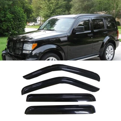 4pcs Out-Channel Sun Rain Guard Vent Shade Window Visors For 07-12 Dodge Nitro - Изображение 1 из 3