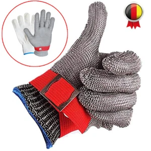 Edelstahl Stechschutzhandschuhe Kettenhandschuh Sicherheits-Handschuh Metzger DE - Bild 1 von 14