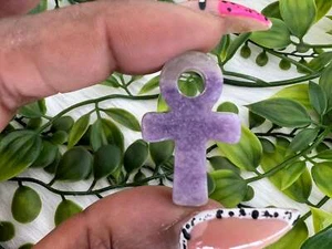 Lepidolite Ankh - Standing Lepidolite Ankh - 1.2" Lepidolite Ankh - Natural - Picture 1 of 10