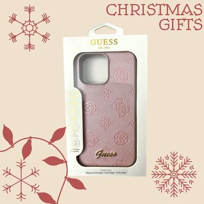 GUESS iPhone 14 ProMax| 13 ProMax|12 ProMax iPhone Case Saffiano~Slim Profile - Image 1 of 4
