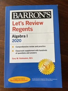 Barron's Regents NY Ser.: Let's Review Regents: Algebra I 2020 by Gary M.... - Picture 1 of 4