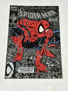 Spider-Man #1 Marvel 1990 Todd McFarlane Silver & Black Classic Cover Unread VF - Picture 1 of 5