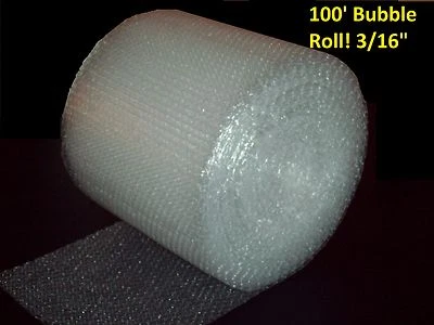 100' Bubble Wrap® (SMALL) 3/16" Bubble! 12" Wide! Perforated Every 12" - Image 1 of 3