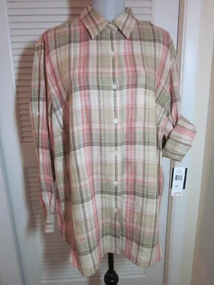 Camisa Top Mujer Ralph Lauren 2X Westbury Earthtone 100% Lino NUEVA ETIQUETA Foto 1 de 4