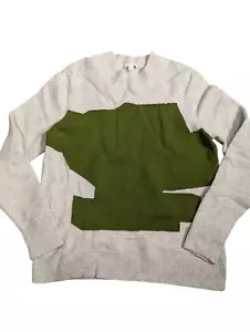 COS men's wool color block knitted crew neck sweater Small - Picture 1 of 9