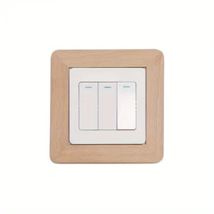 1X Contemporary Wood Switch Decorative Frame Detachable Frame No Wiring Required - Picture 1 of 9