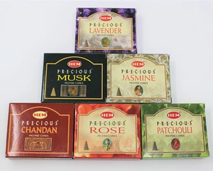 Hem Precious Assortment Variety Incense Cones, 6 Assorted Scents, 60 Cone Total! - Picture 1 of 12