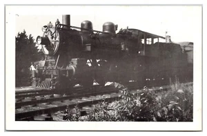 Maine Central 4-4-0 #487 With Passenger Train In Siding - Picture 1 of 2