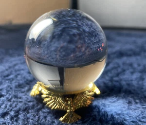 Amlong Crystal Clear Clear Crystal Ball Sphere 110mm (4.2 inch) Diameter with... - Picture 1 of 5