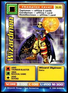 Digimon 1ª Edición Champion Wizardmon St-44 1999 casi nuevo/lp - Imagen 1 de 2