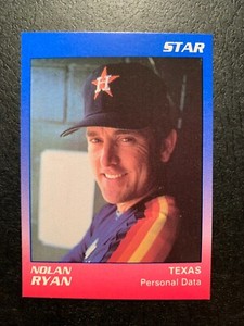 1989 Star Co. NOLAN RYAN Personal Data  Card #10  of 11 Texas Rangers
