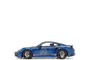Minichamps 1:18 Porsche 911 Turbo S (992) 20 Years China Edition in Oslo Blue - Picture 1 of 13