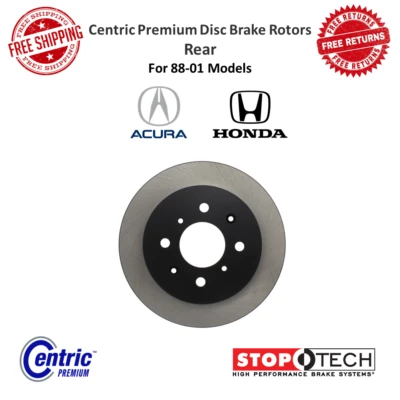 Rotor de freno de disco trasero StopTech Centric Premium para Acura Integra / Honda Accord Foto 1 de 4