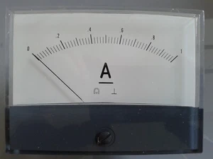 Riesiges EINBAU-INSTRUMENT 1 Amp. 80x108mm "SEW" vintage nagelneu        Nr. 33 - Picture 1 of 3