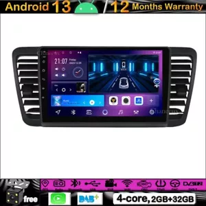 9"Android 13 Autoradio DAB GPS Navigation Carplayfor Subaru Legacy Outback 03-09 - Picture 1 of 12