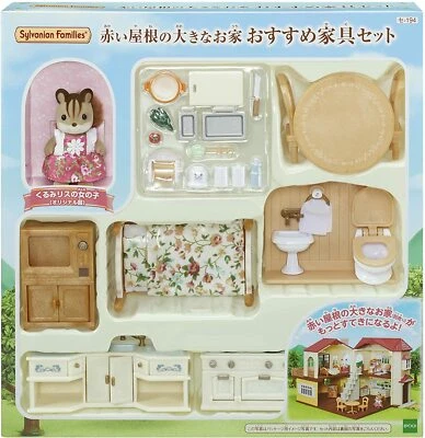 EPOCHE Sylvanian Families Haus mit rotem Dach Empfohlenes Möbelset Calico Critters