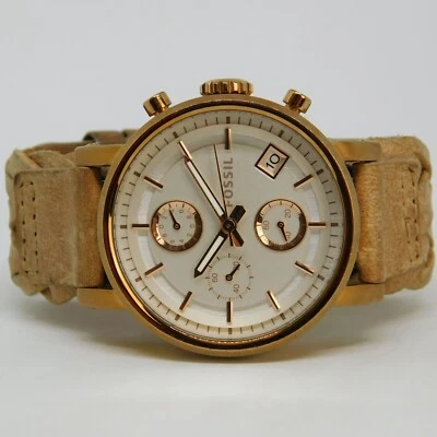 Fossil ES3748 Genuine Leather Quartz Analog Women's Watch New Battery - Image 1 of 4