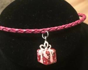 Geschenk Charm Leder geflochten Armband - Bild 1 von 4