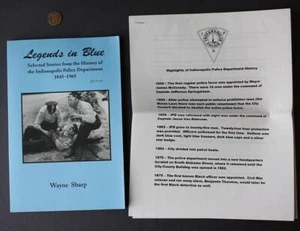 Indianapolis Indiana Police Department Legends in Blue 2002 First Edition book - - Picture 1 of 1