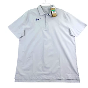 NWT Nike Polo Shirt Men Sz XL Move to Zero Football Coaches Light Gray Dri-FIT - Picture 1 of 10
