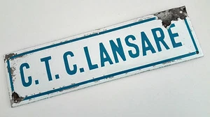 Vintage Rumänische Industrie Porzellan Emaille Fabrik Metall Türschild Plakette CTC - Bild 1 von 6