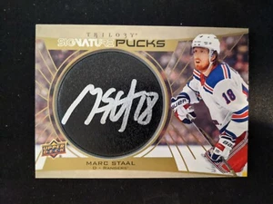 Marc Staal 2020-21 Upper Deck Trilogy Signature Pucks - Picture 1 of 2