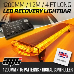 1200MM 1.2m 48" Van Truck LED Amber Light Bar Beacon Hazard Recovery Lightbar - Picture 1 of 5