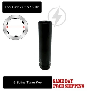 1PC TRUCK 6 SPLINE TUNER LUG NUT KEY FIT 6 POINT LUG NUTS WITH 7/8 13/16 SOCKETS - Picture 1 of 5