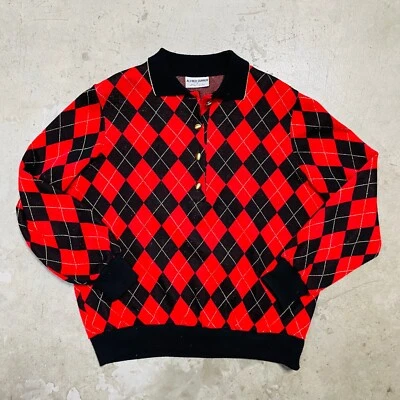 Vintage Alfred Dunner Shirt Long Sleeve Geometric Black Red Size Small - Image 1 of 4
