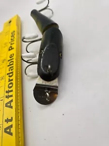 Vintage Creek Chub Pikie Wood Lure Glass Eyes 9-7-20 1 Jointed 1 Double Tie - Picture 1 of 5