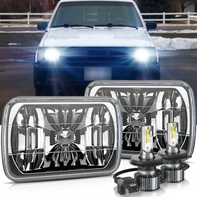 Faros LED de haz alto/bajo FIT para camioneta Mazda B2000 B2200 B2600 RX-7 GLC 2 piezas 7x6" Foto 1 de 4