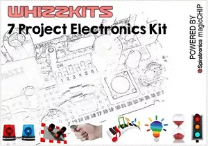 Whizzkit Seven Project Electronics Kit magicCHIP Green Build/Rebuild 7 Projects - Picture 1 of 10