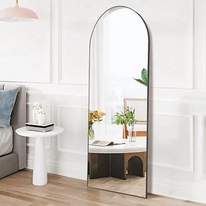 21"x64" Full-length Mirror Floor Mirror Wall Bedroom Mirror Stand Alloy Frame - Picture 1 of 7