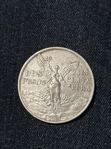 2 Pesos 1921 Mo Mexico Silver "100th Anniversary Of Independence" (12797) - Picture 1 of 2