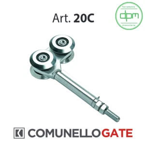 SCHIEBETÜRWAGEN 4 RÄDER 54 mm MIT LAGERUNG UND SCHARNIER MIT 1 FLÜGEL - Bild 1 von 3